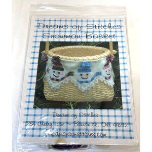 Handcrafted Dreams Of Stitches Snowman Basket Kit